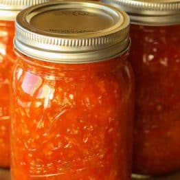 This Adjika is not hard to make, considering all of the ingredients are just whirled in a food processor and you don't have to seed the jalapenos - SCORE!