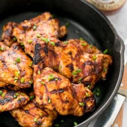 My mom made these BBQ chicken thighs for dinner and they were so tender and flavorful. Everyone was raving about the chicken.