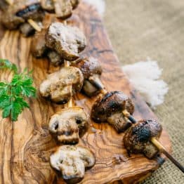 I absolutely love these Grilled Mushrooms on Skewers in every constellation! This easy marinated mushroom recipe is perfect for the grill.