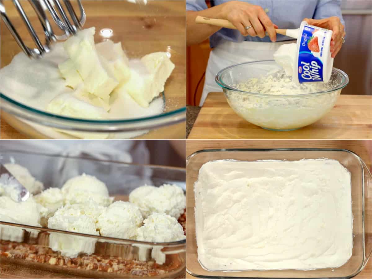 How to make Strawberry Pretzel salad using butter, cream cheese, pretzels and Cool Whip
