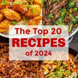 Top 20 recipes of 2024 roundup collage